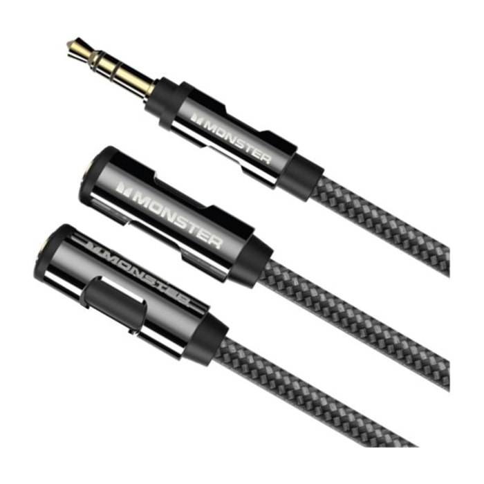 Câble Jack MONSTERCABLE REPARTITEUR JACK 3.5 MM M/2F 0.15M