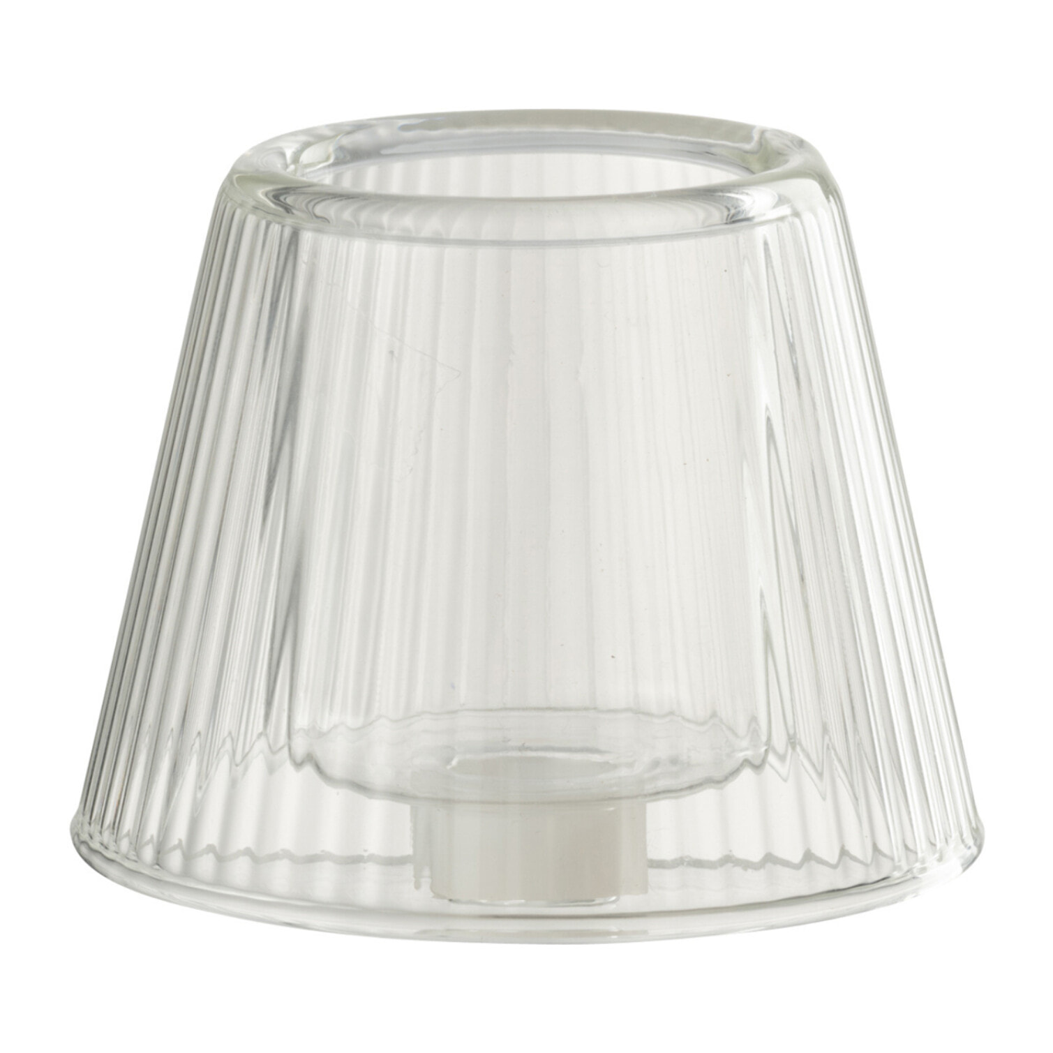 J-Line bougeoir Chapeau - verre - transparent