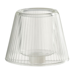 J-Line bougeoir Chapeau - verre - transparent