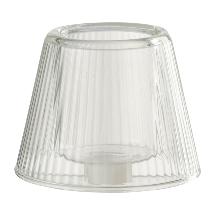 J-Line bougeoir Chapeau - verre - transparent