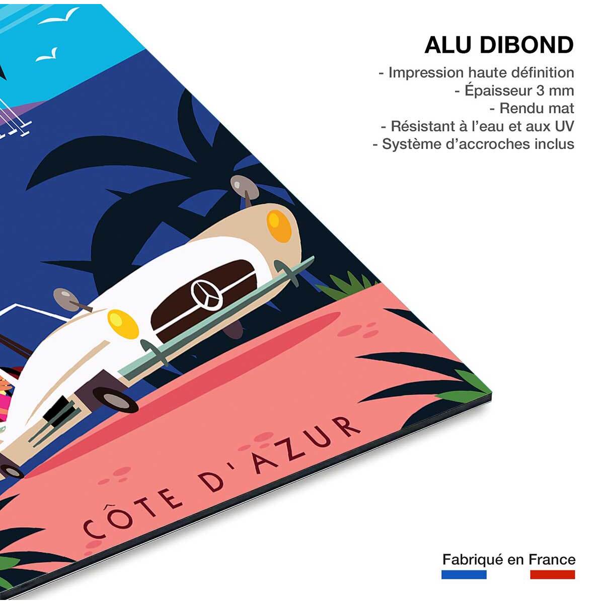 Tableau cote d azur cannes et les iles de lerins  Tableau alu Dibond