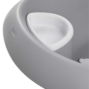 Bañera ergonómica con asas suaves stars, tapón y asiento anatómico, de 0 a 6 meses, natalia, gris