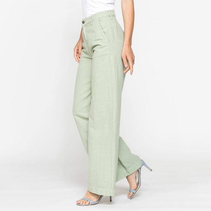 PANTALONE MOD.763 IN TESSUTO LINO COTONE