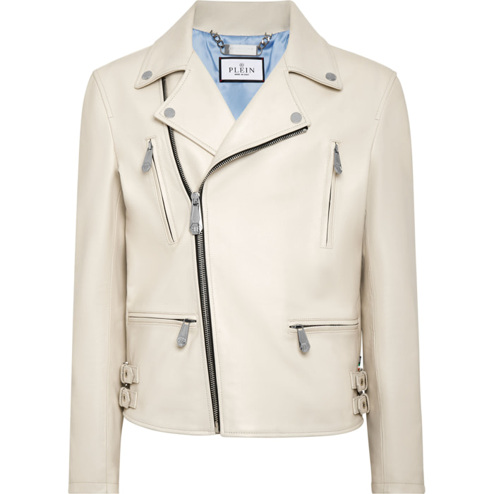 PHILIPP PLEIN Leather Jacket GOTHIC PLEIN