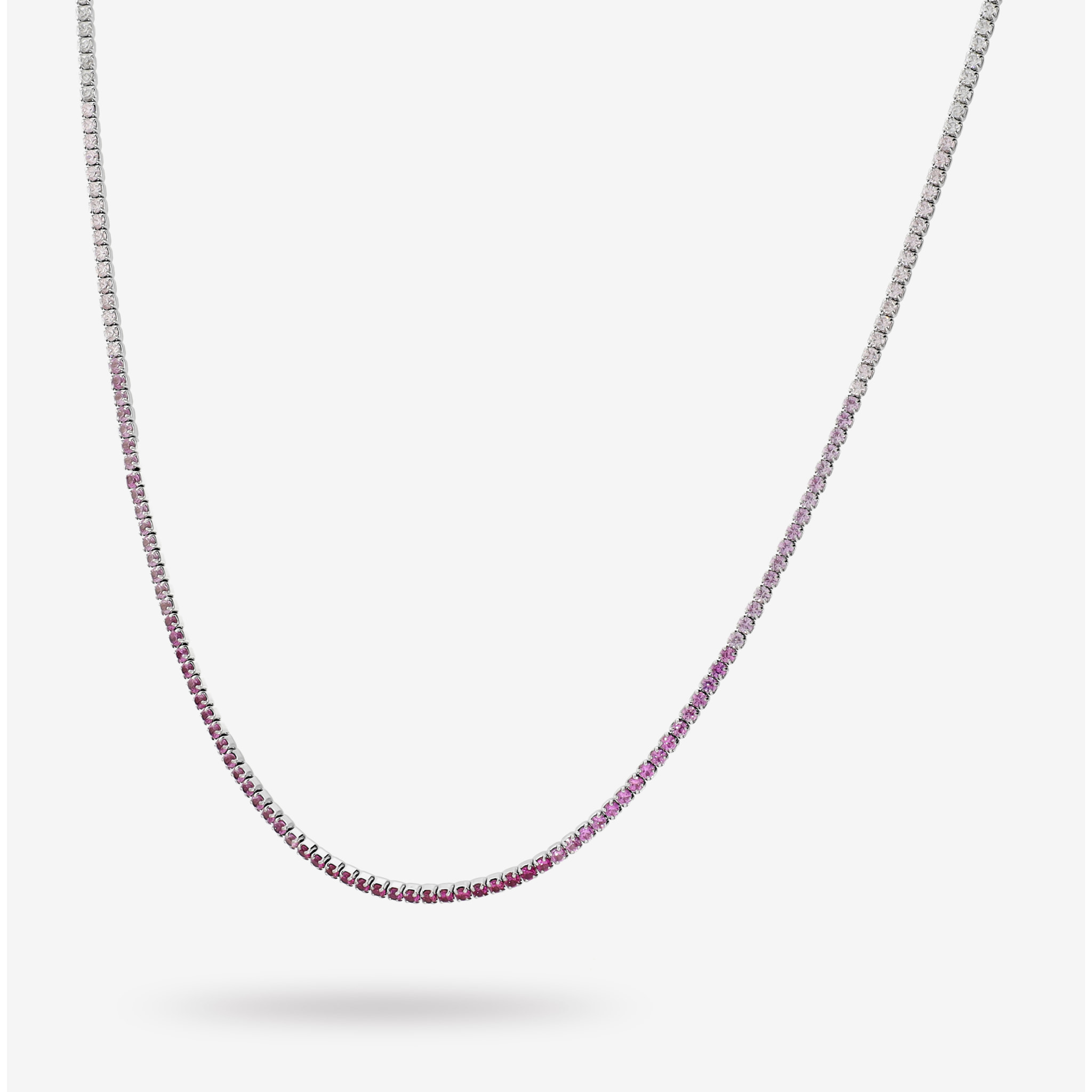 Collana Tennis con Cubic Zirconia Rosse 1.5mm