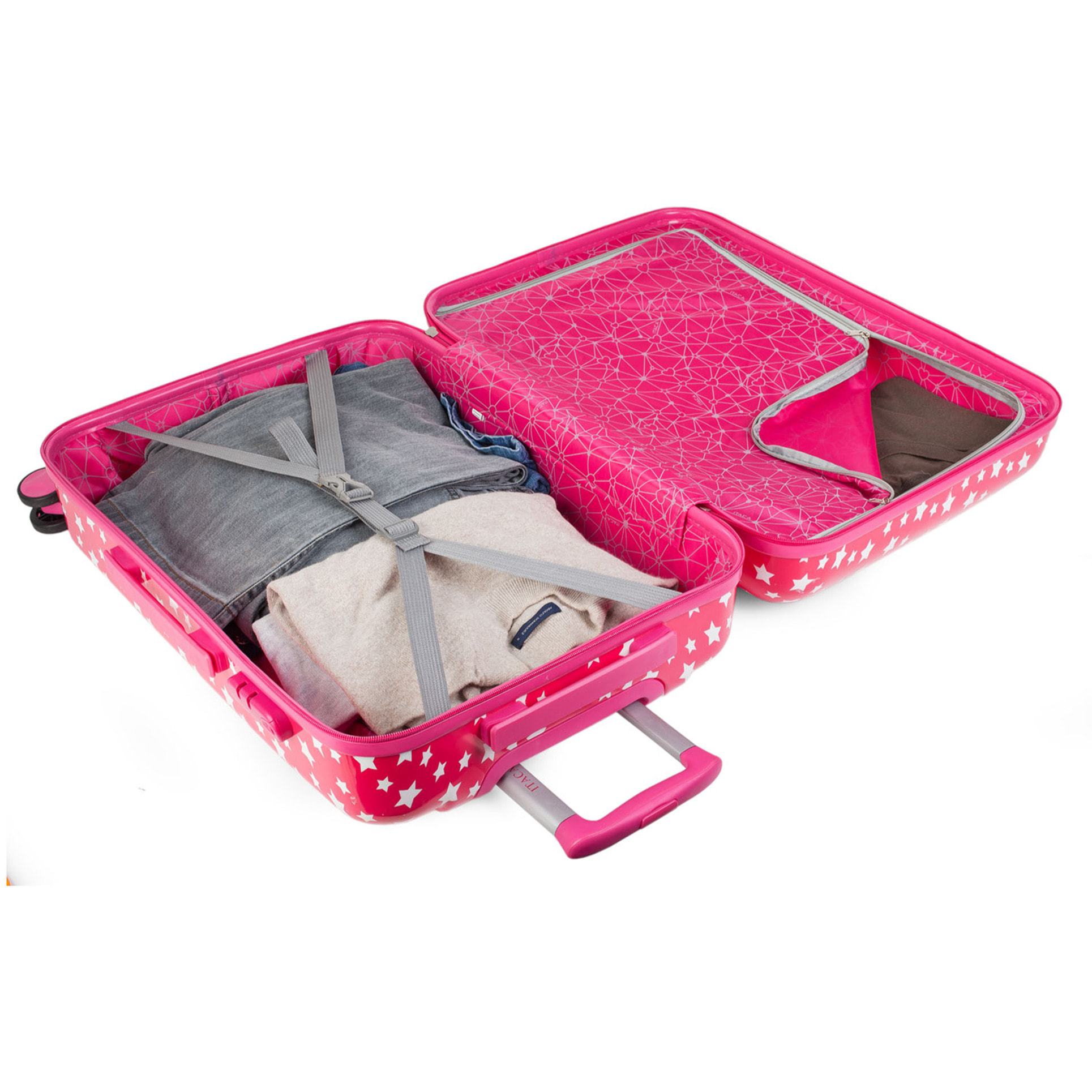 Juego Maleta De Viaje Infantil Juvenil Pequeña Con Neceser Viaje Rígido. Cabina Avión Rígida Y Ligera Con 4 Ruedas Para Niña Niño. Equipaje De Mano 55X40x20 702450B