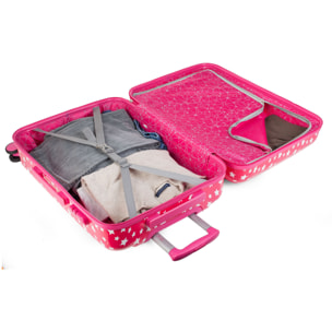 Juego Maleta De Viaje Infantil Juvenil Pequeña Con Neceser Viaje Rígido. Cabina Avión Rígida Y Ligera Con 4 Ruedas Para Niña Niño. Equipaje De Mano 55X40x20 702450B