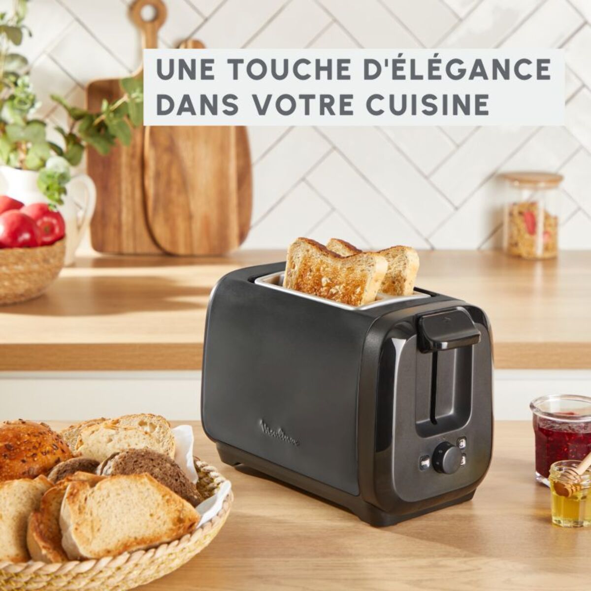 Grille-pain MOULINEX LT5S08E0 Subito Noir