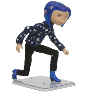 Coraline Action Figure Pvc Coraline Felpa a Stelle 17 Cm Neca