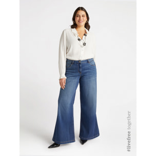 Fiorella Rubino - Camicia con viscosa LENZING™ ECOVERO™ - Bianco