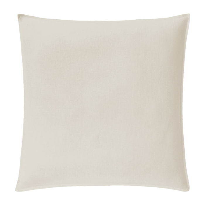 Taie d'oreiller unie en lin lavé, Made in France, NOUVELLE VAGUE , Beige naturel