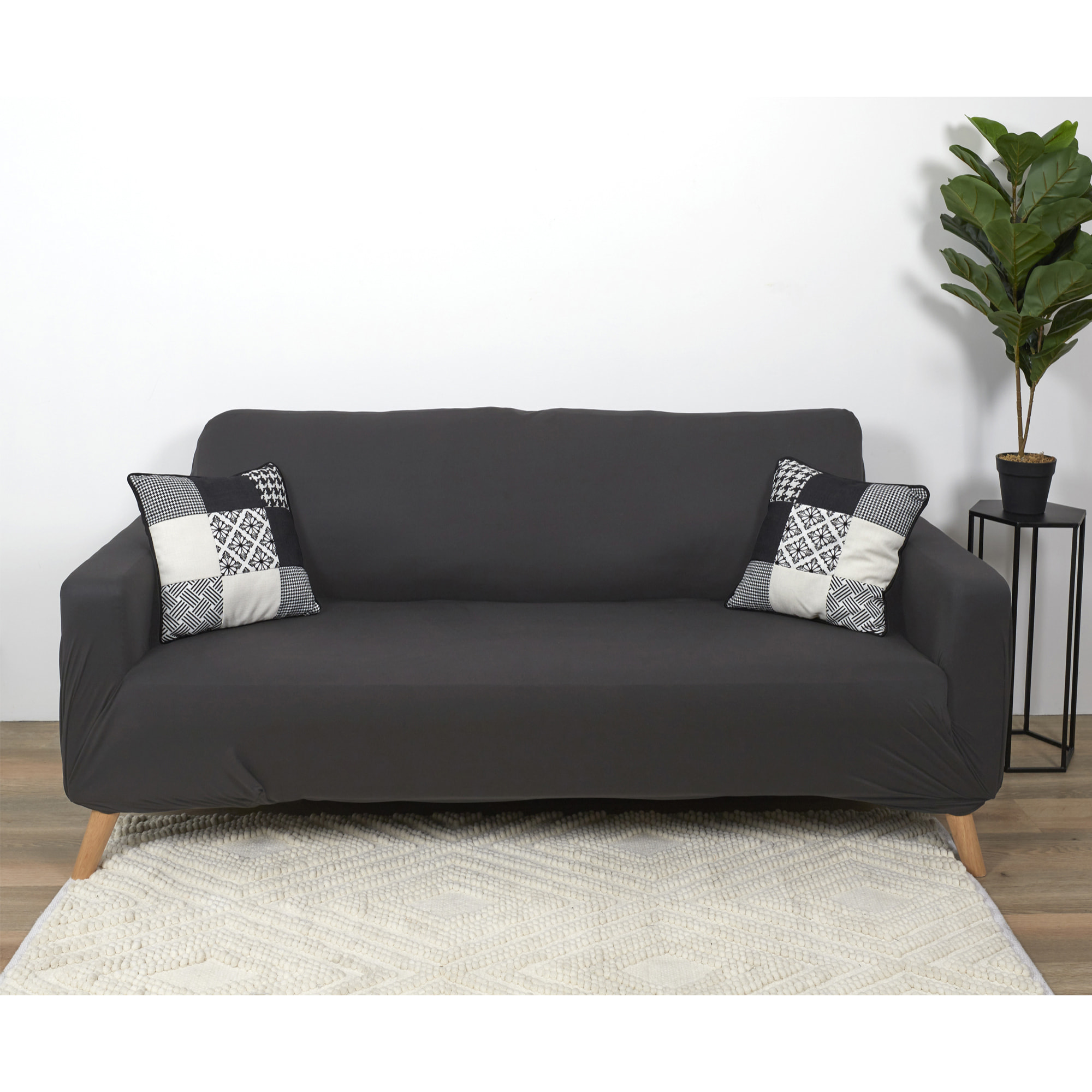 Housse Extensible Canapé - HOME DECO FACTORY - Gris