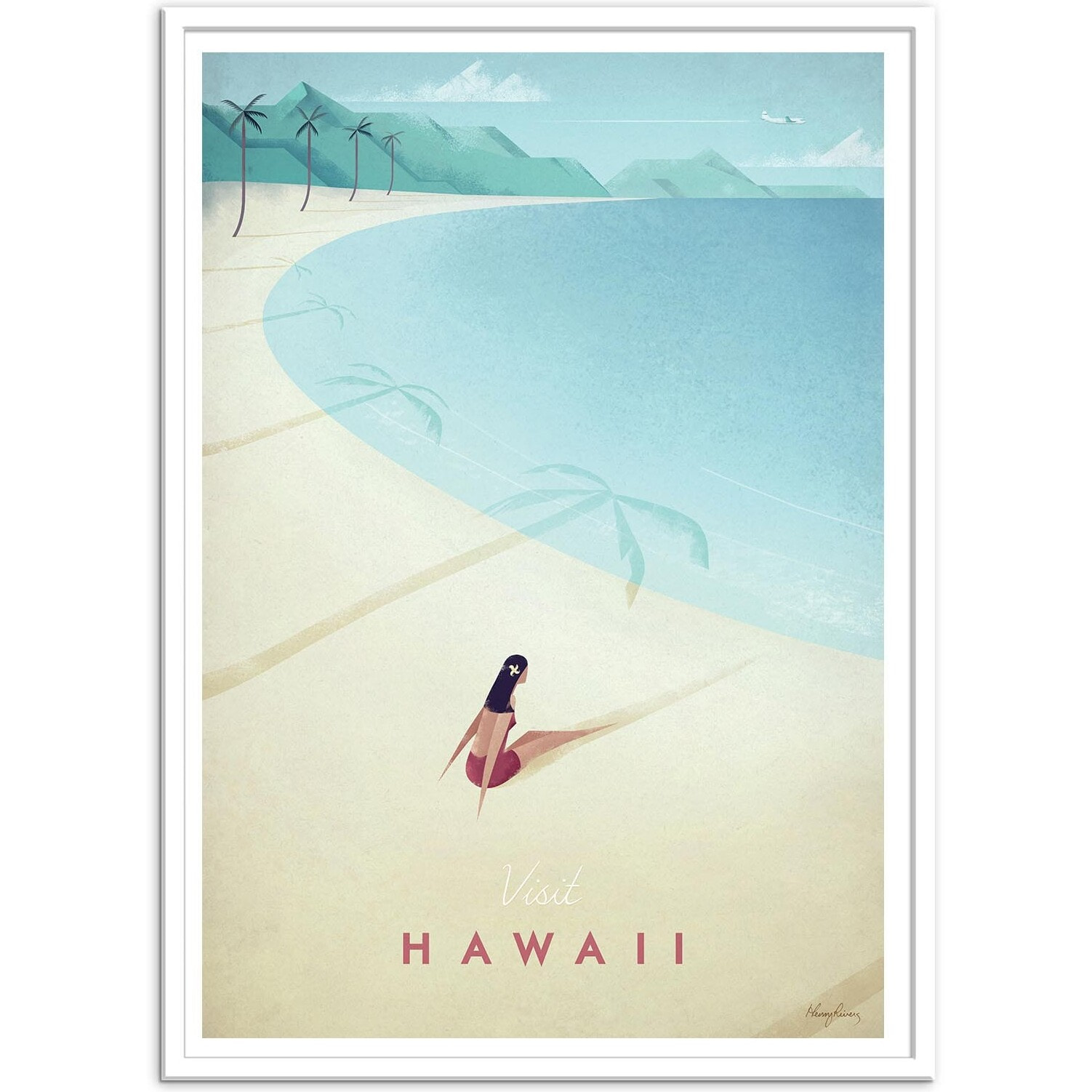 Affiche - Visit Hawaii - Henry Rivers