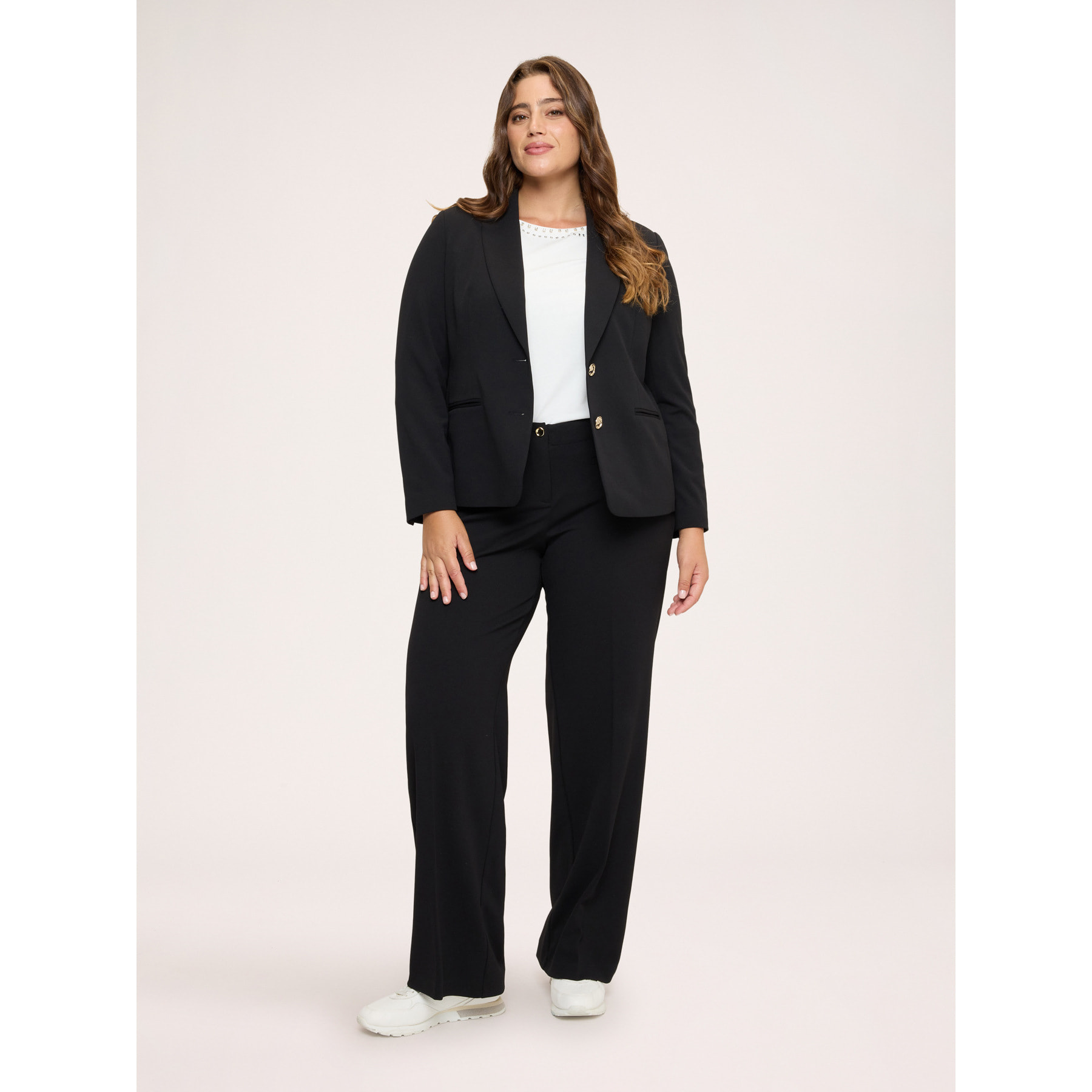 Fiorella Rubino - Blazer corto en tejido elástico - Negro