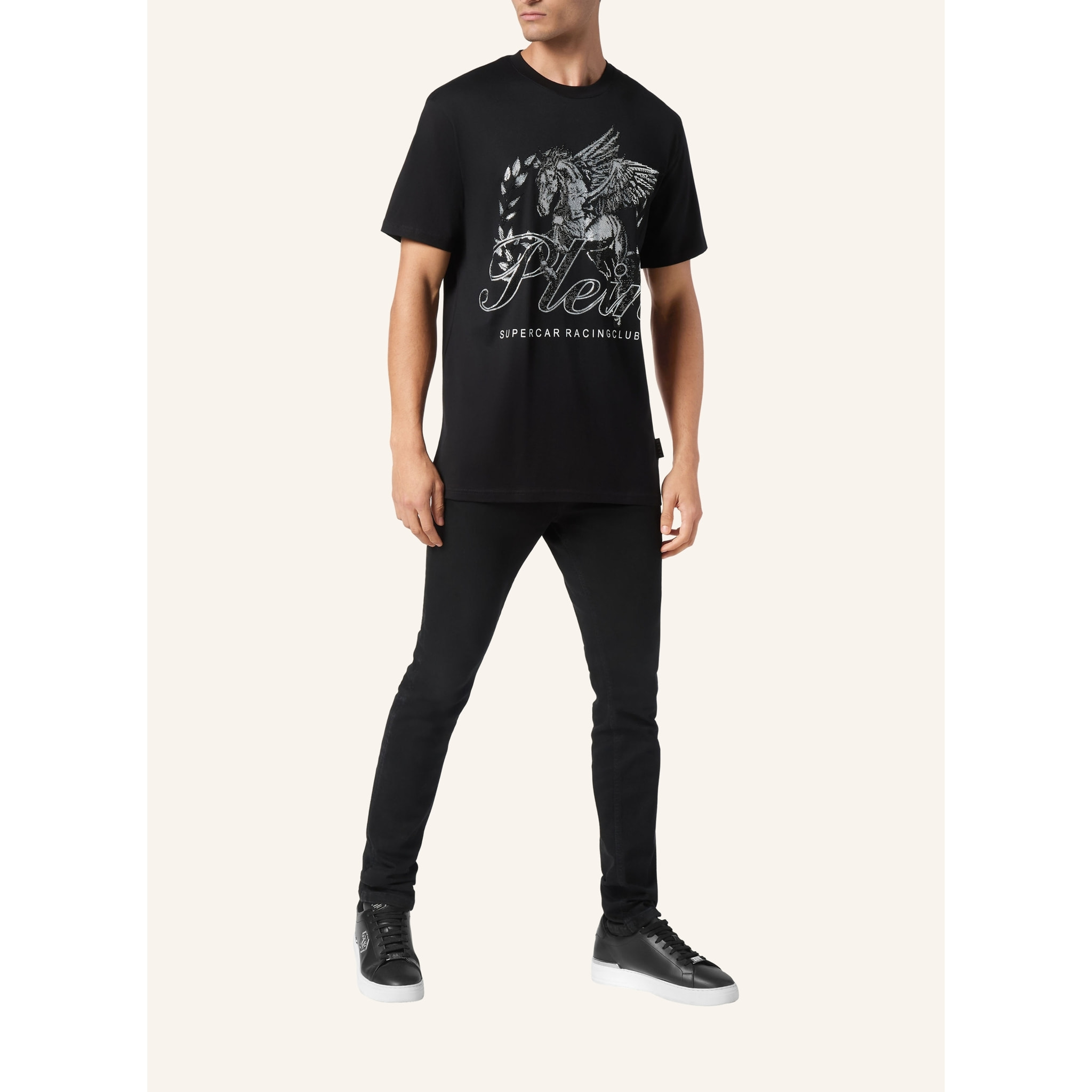 PHILIPP PLEIN T-Shirt Round Neck RACING
