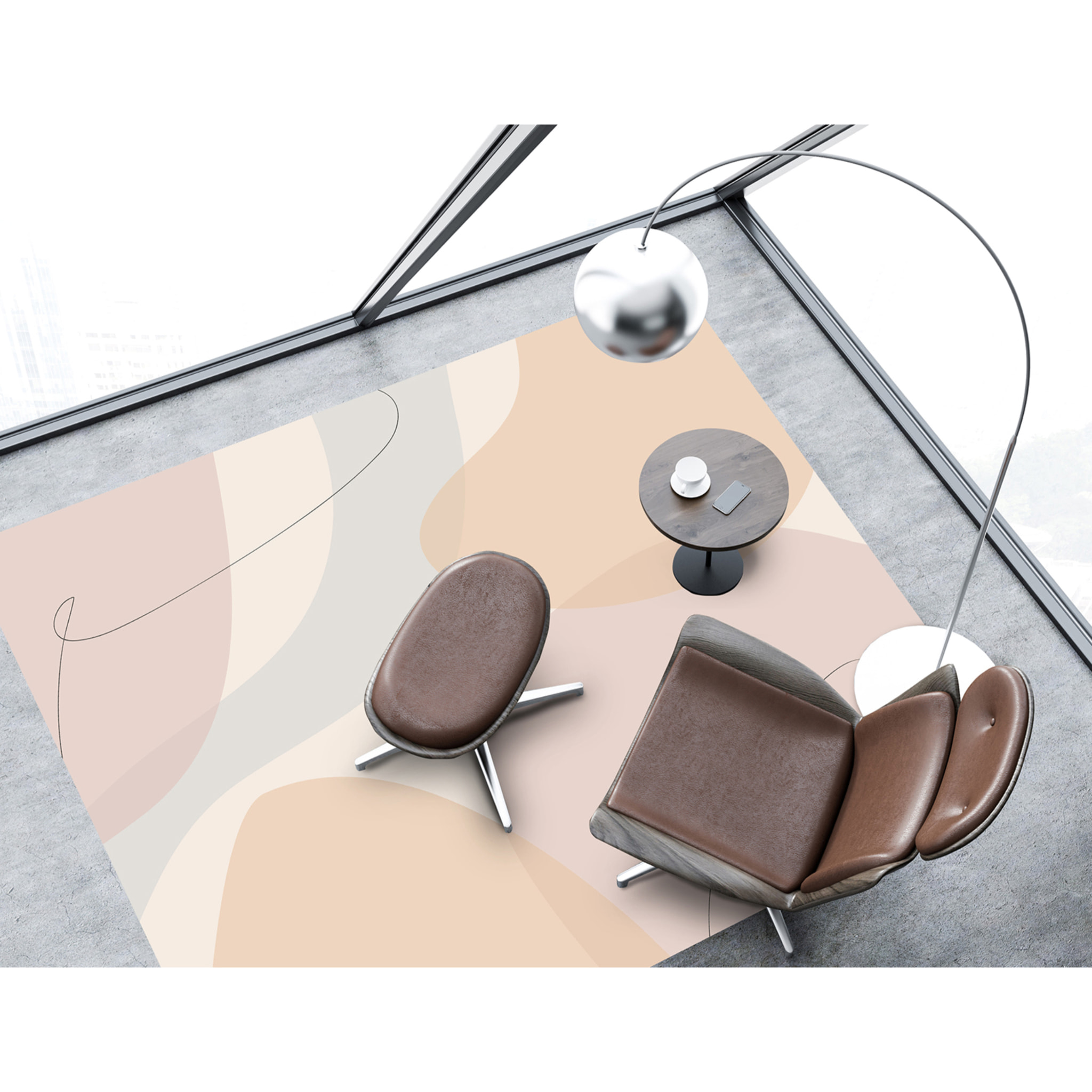 Alfombra de vinilo CERAMIKO, Tatiana, diseño moderno 160x240 cm