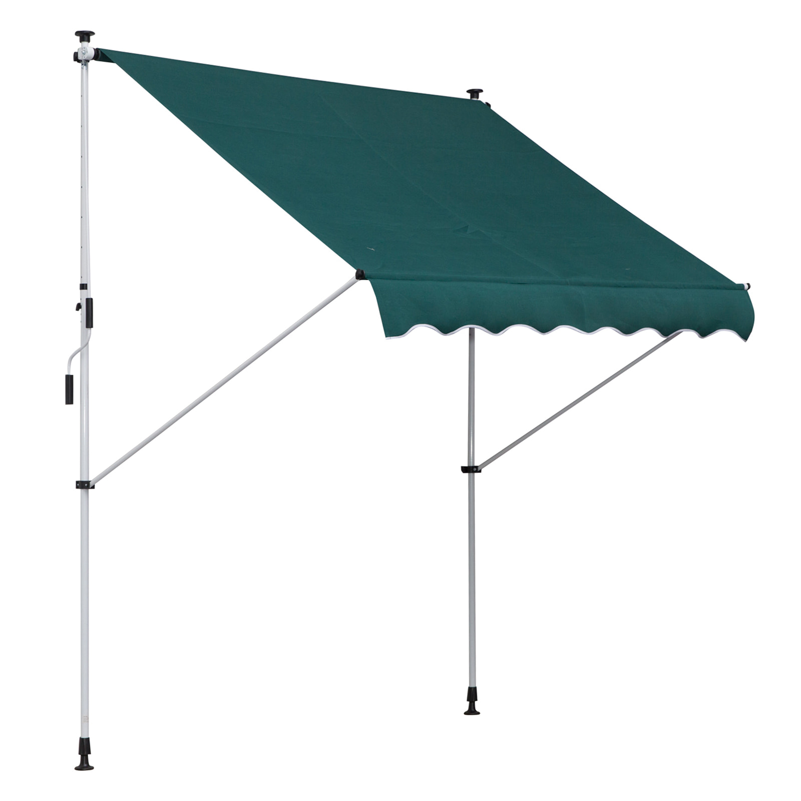 Toldo Balcón Altura Ajustable De Aluminio 2x1.5m Verde