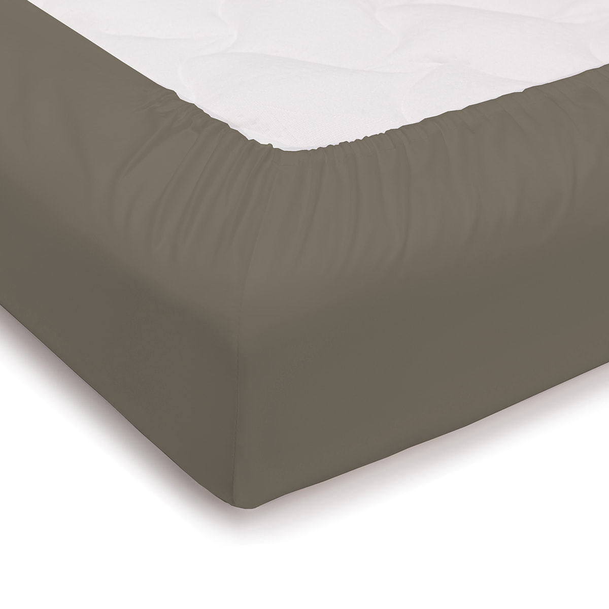 Lenzuolo sotto con angoli tinta unita tabacco