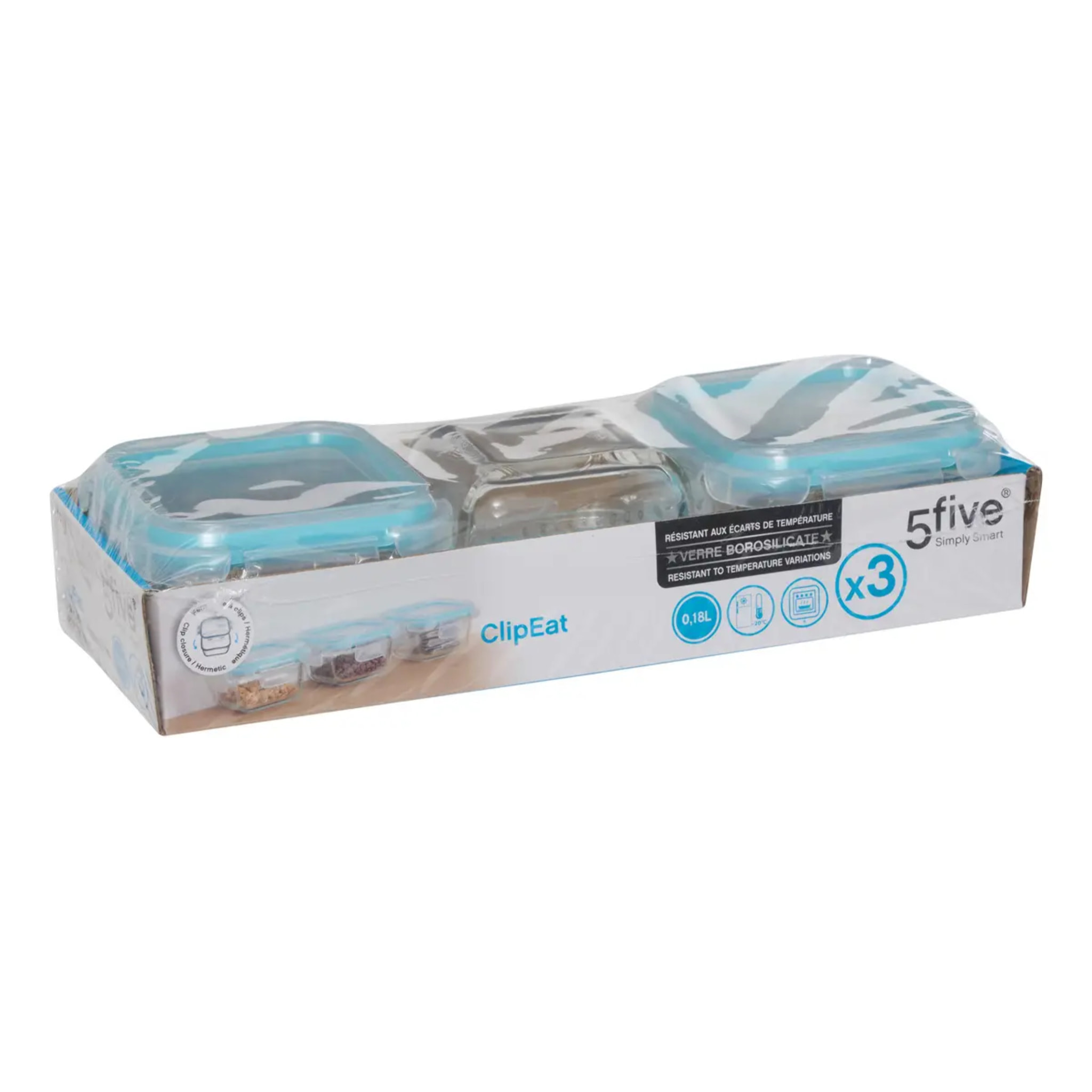 Boîte de conservation Clipeat 0,18L en verre