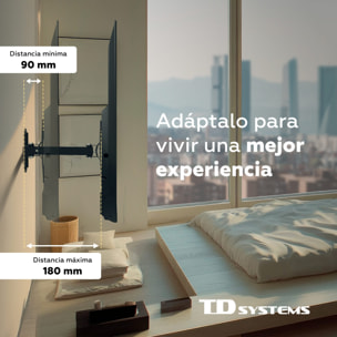 Soporte de TV pared articulado e inclinable de perfil bajo para pantallas de 14 a 40 pulgadas. VESA máximo de 200 x 200 mm - TD Systems P20X25A122