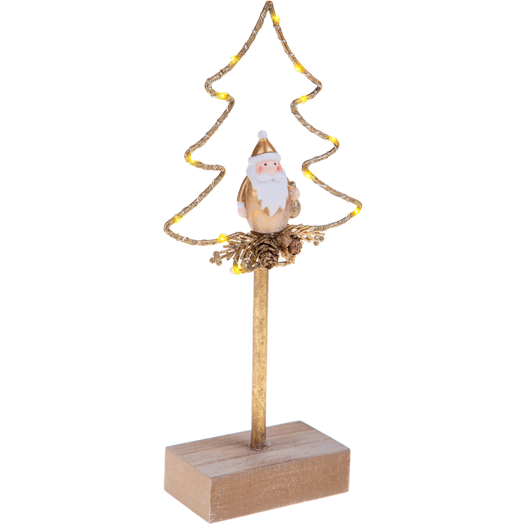 Albero natale artificiale con Led - Pezzi 1 - Colore Verde - 12x26Hx5cm - Bianchi Dino