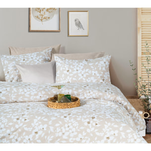 Parure housse de couette et taie(s) oreiller 100% Coton