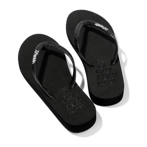 Sandalias de Mujer Flip Flop Glitter en Negro D.Franklin