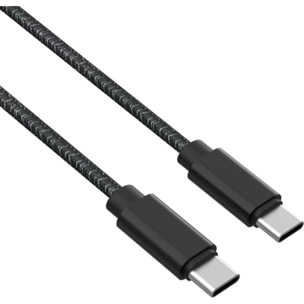 Chargeur + câble ADEQWAT 65W 2 USB-C + Câble USB-C 2M - Noir