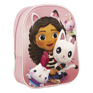 Mochila infantil 3d gabby's dollhouse