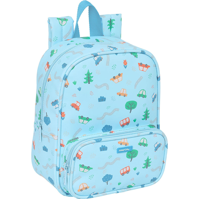 Mochila guarderia c/bolsillo safta preescolar "coches"