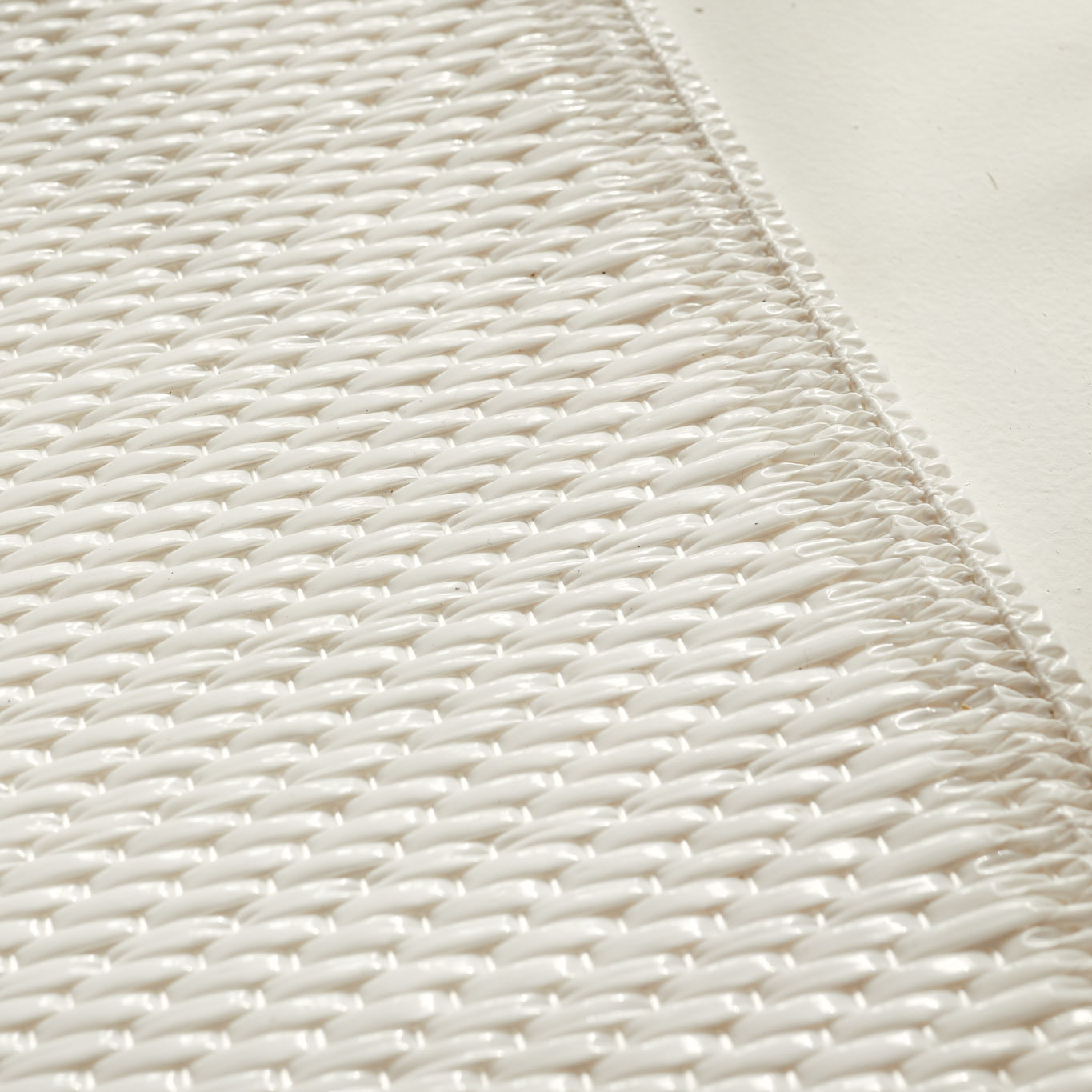 CAPRI - Tapis d'extérieur à motif uni - Blanc