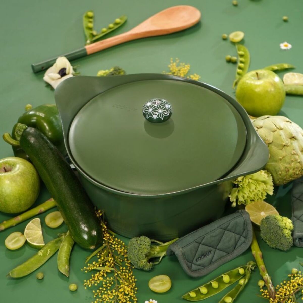 Cocotte COOKUT Coffret l'incroyable 24cm fougere