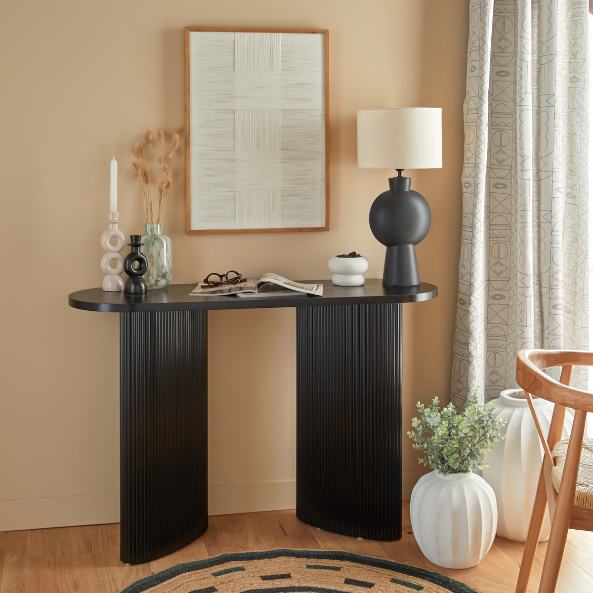 Console "Olova" noir 120x80x40cm