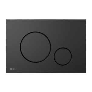 Pack WC bâti-support autoportant + WC suspendu sans bride avec abattant SoftClose + plaque noir mat (STROGAWR03-U)