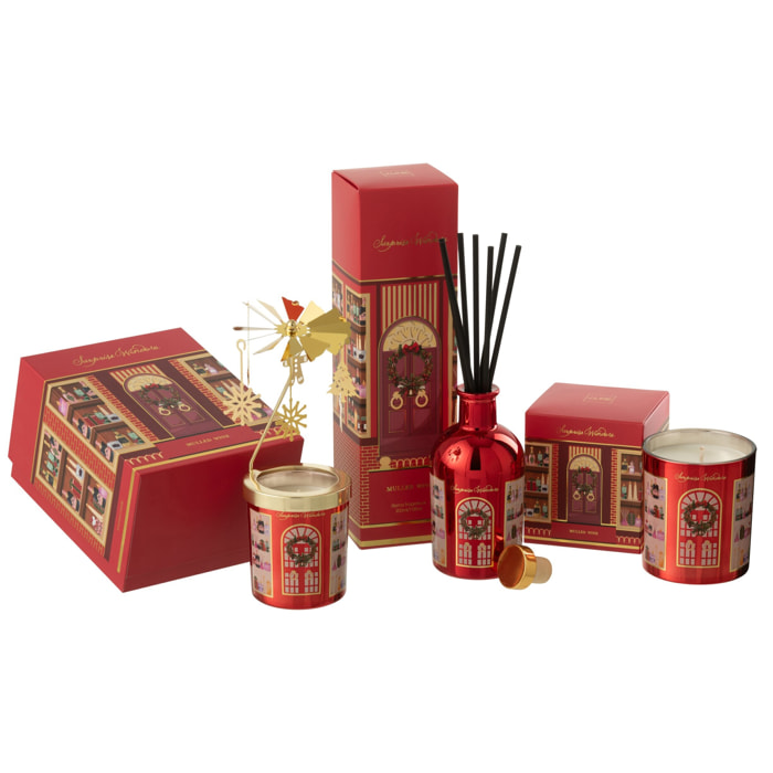 J-Line bougie parfumée Carousel Surprise Window - mix/corail