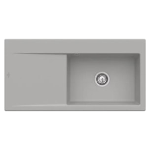Evier a encastrer Subway Style 60 vidage auto Fossil CeramicPlus cuve a droite