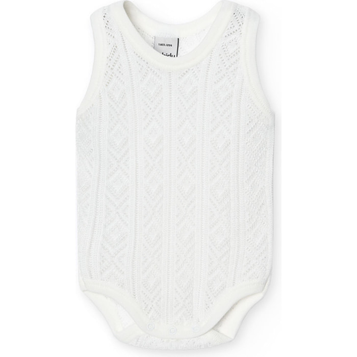 Body bebé tirantes finos perlé algodón