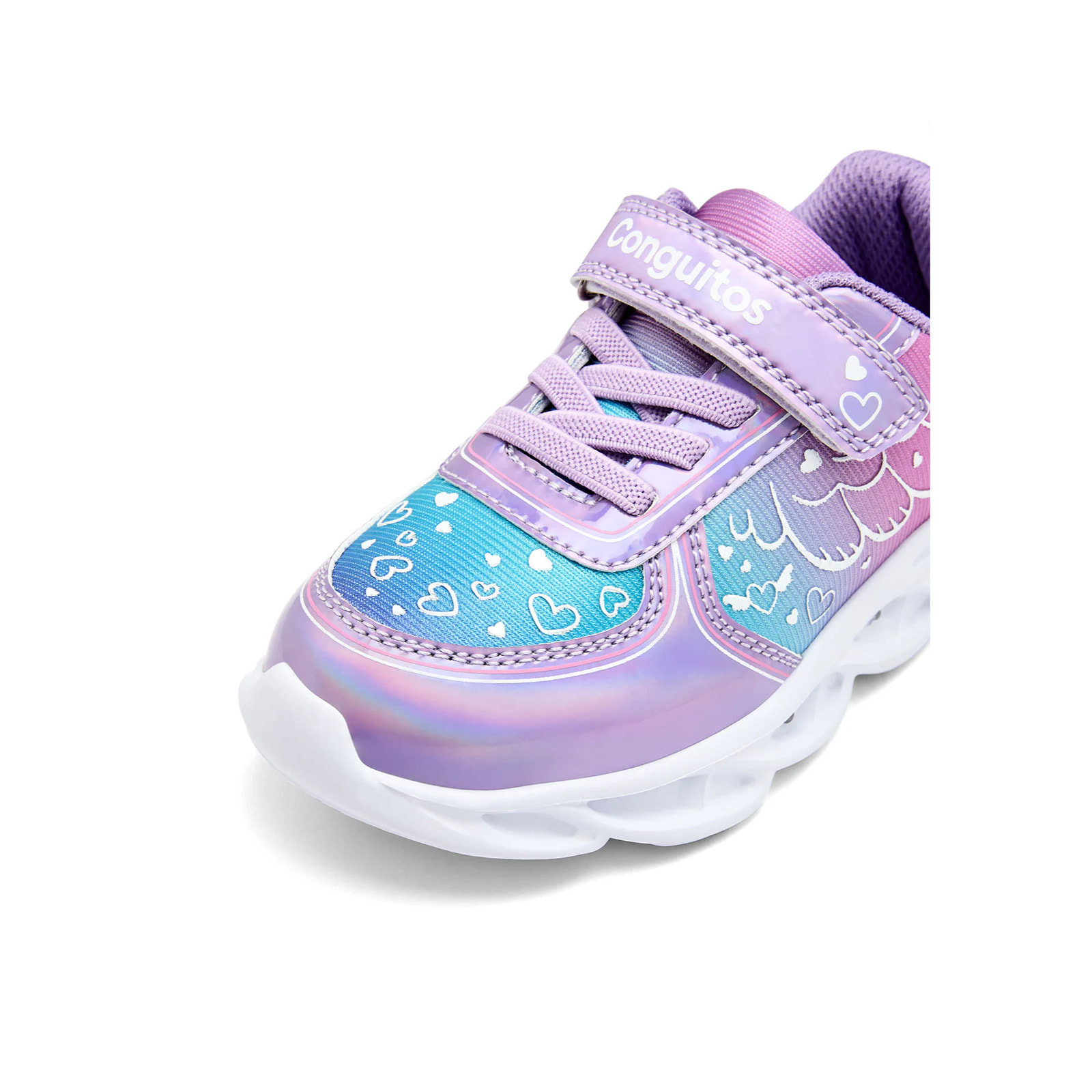 Zapatillas De Luces De Niña Con Cordones Elásticos
