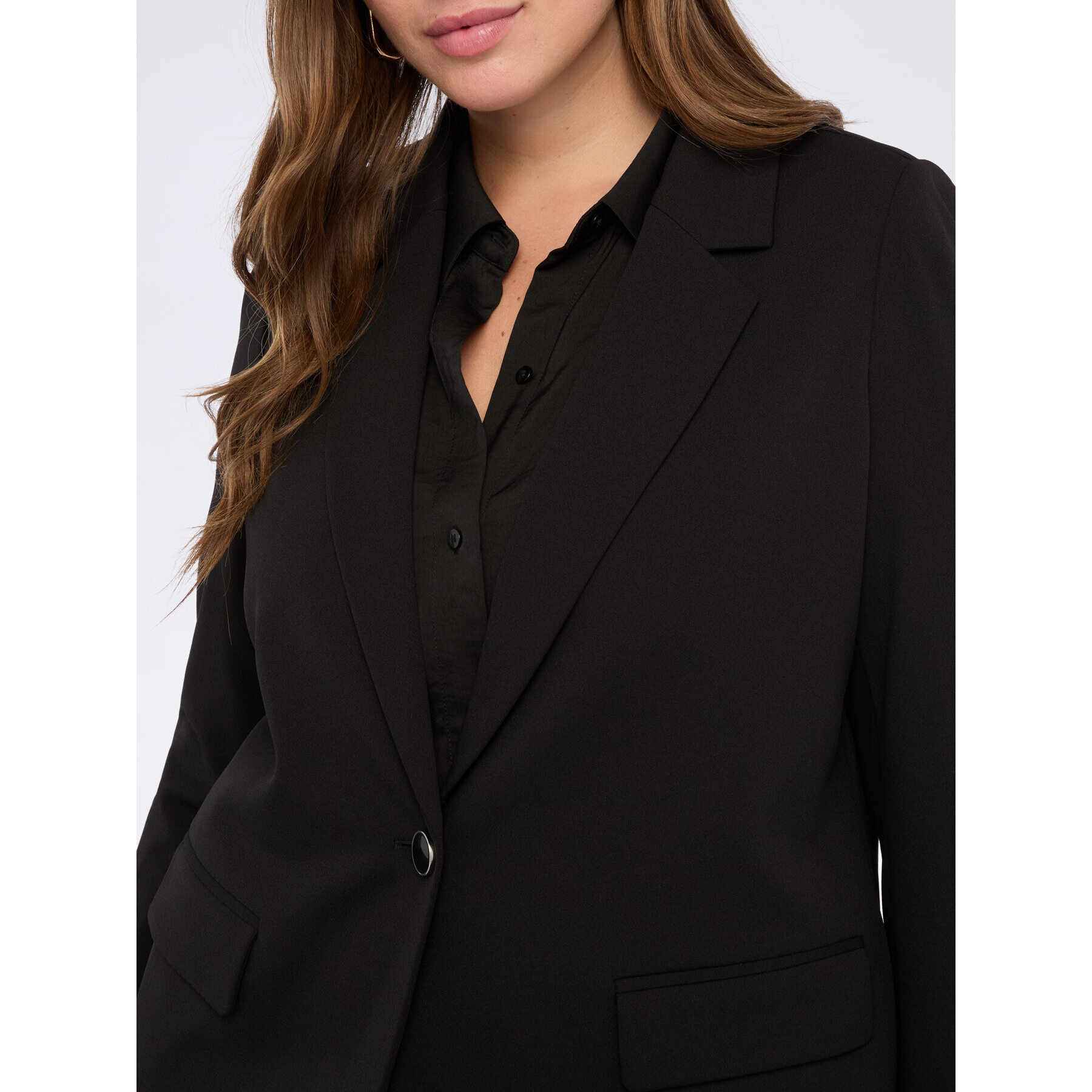 Fiorella Rubino - Blazer relaxed in tessuto stretch - Nero