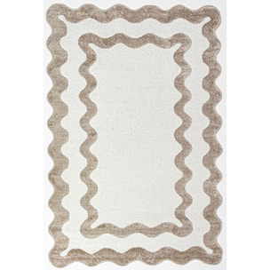 PANTONE - Tapis beige à bords festonnés TERRA DEL SOL
