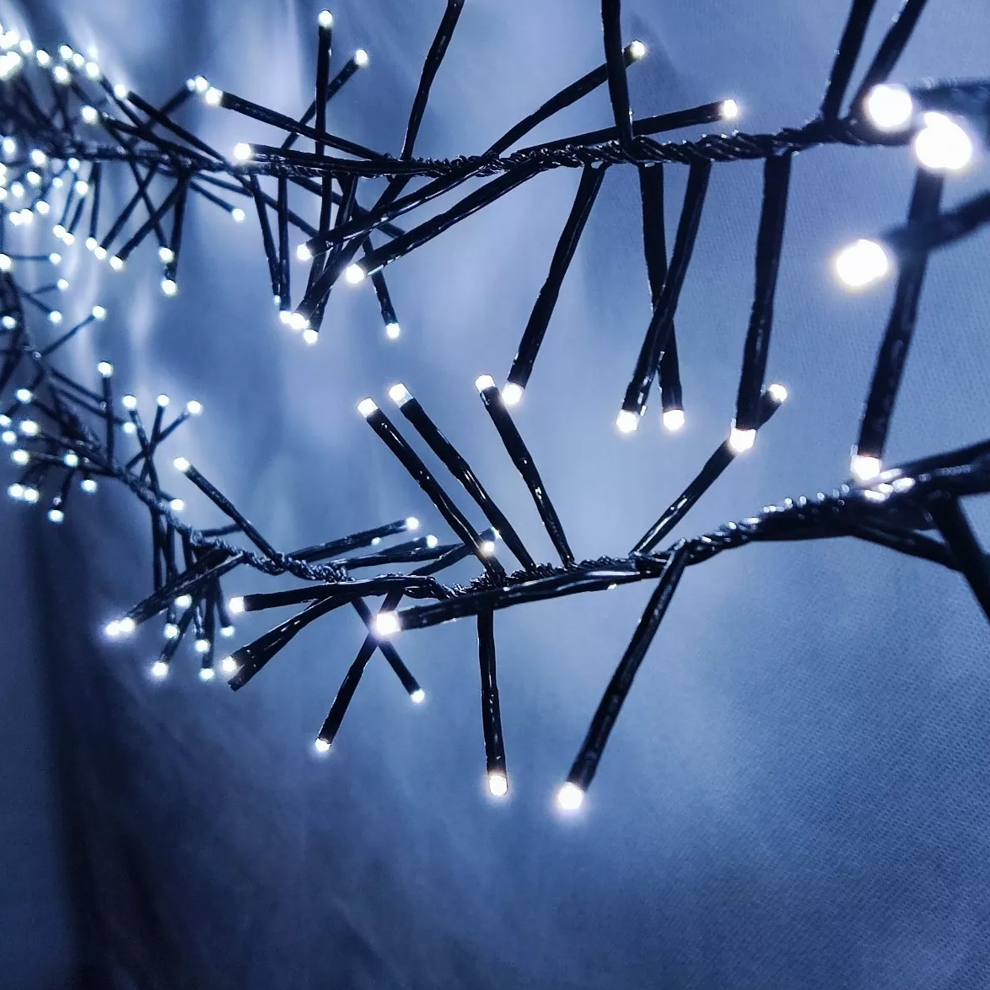 guirnalda con 192 luces led blanco con 8 funciones y temporizador - 1,4 metros