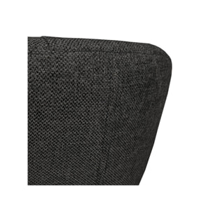 Fauteuil en tissu gris anthracite pivotant - ROMANE