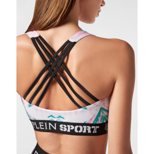 PLEIN SPORT Sports Bra OPTICAL FLOWER