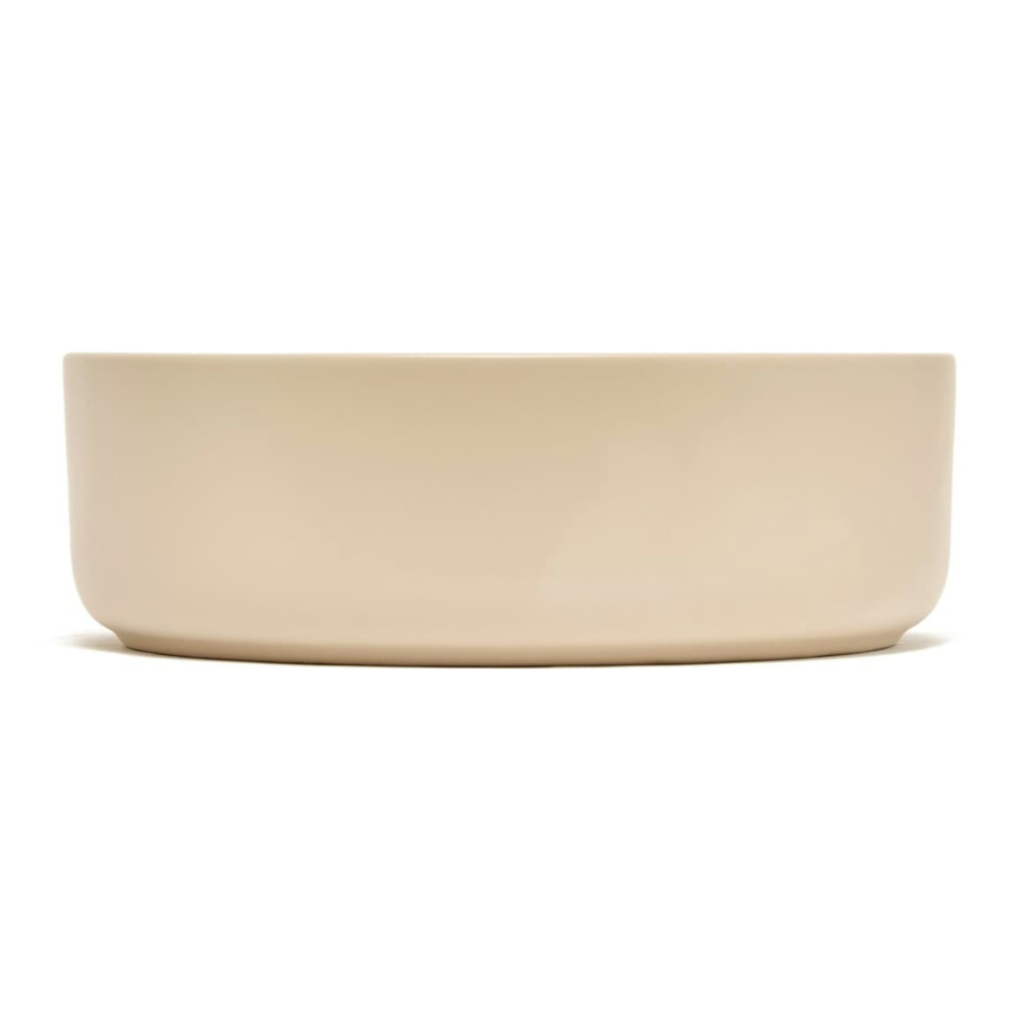 Mood vasque à poser ronde 36x36 cm sans trou de robinetterie ni trop-plein, beige (SATM3636KM)