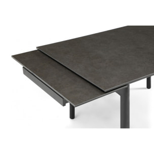 Pied de table de repas n°9 en métal noir - 4 pieds minimalistes - UNIK