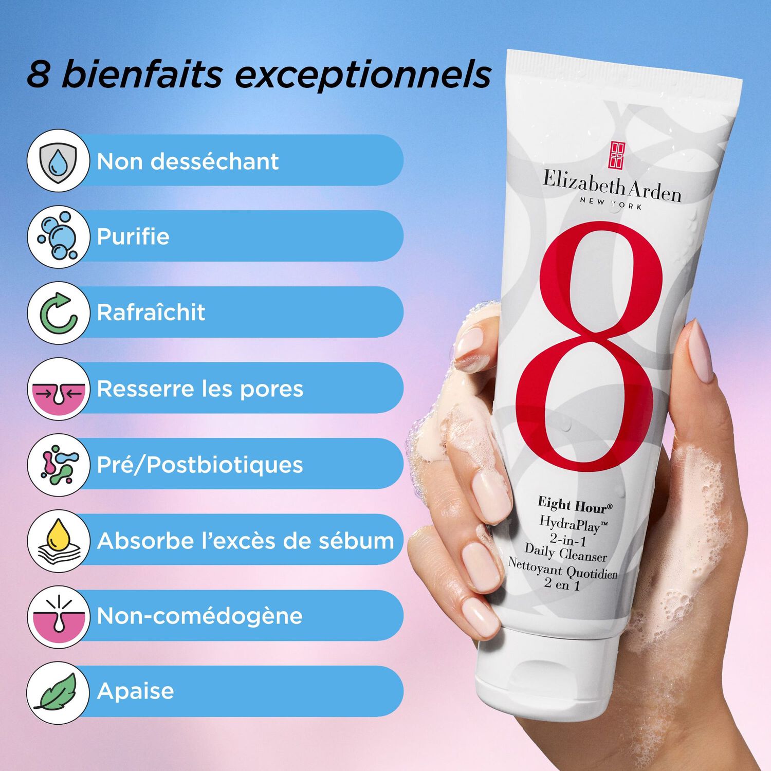 Eight Hour - HydraPlay Nettoyant Quotidien 2 en 1