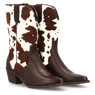 Botín campero con estampado animal