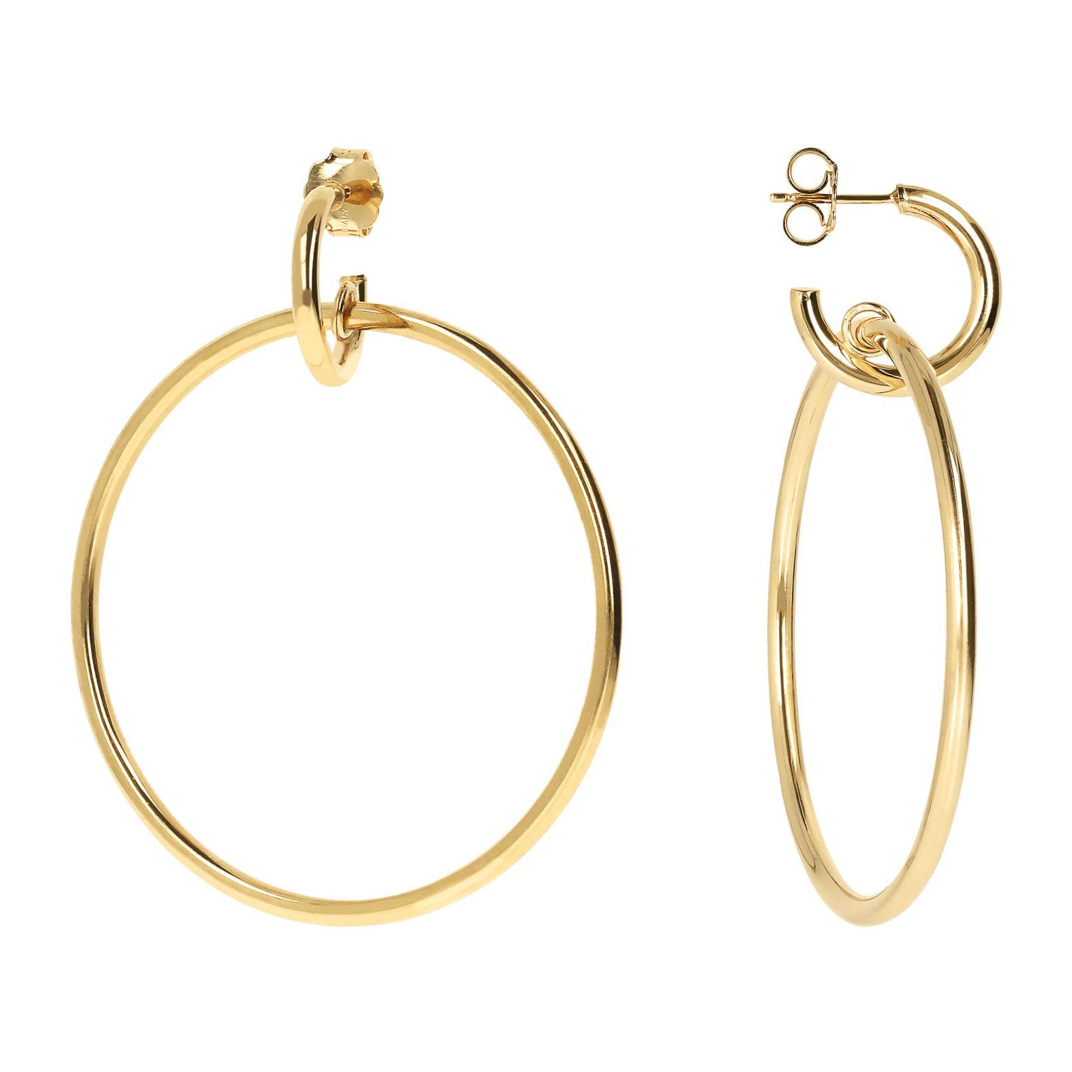 Orecchini Pendenti a Cerchio Golden