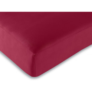 Drap housse 57 fils/cm² - Rouge