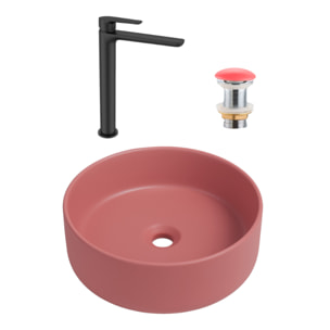 PixL 36 x 12,5 cm vasque à poser + Swiss Aqua Technologies Mood mitigeur lavabo XL + Ceramia PixL bonde (CEPX36PMSAT285C)